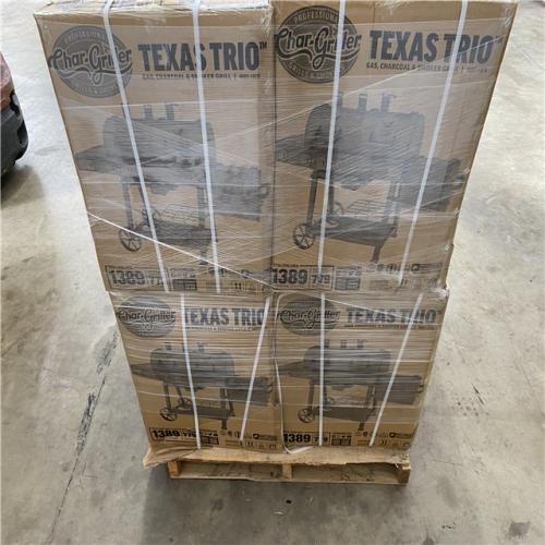 Houston Location - AS-IS Char-Griller Texas Trio Gas Charcoal & Smoker Grill