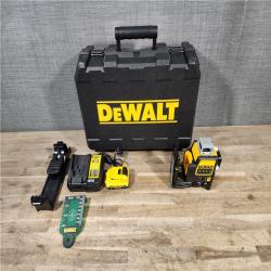HOUSTON LOCATION - AS-IS DEWALT 12V MAX Lithium-Ion 100 ft. Green Self-Leveling 3-Beam 360 Degree Laser Level with 2.0Ah Battery  Charger and Case