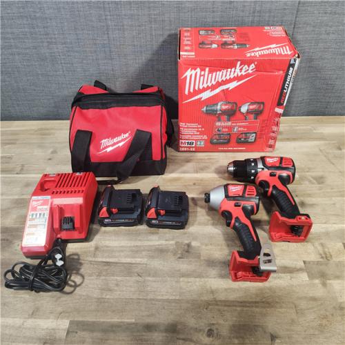 HOUSTON LOCATION - AS-IS Milwaukee M18 18V Cordless Brushed 2 Tool Drill/Driver and Impact Driver Kit
