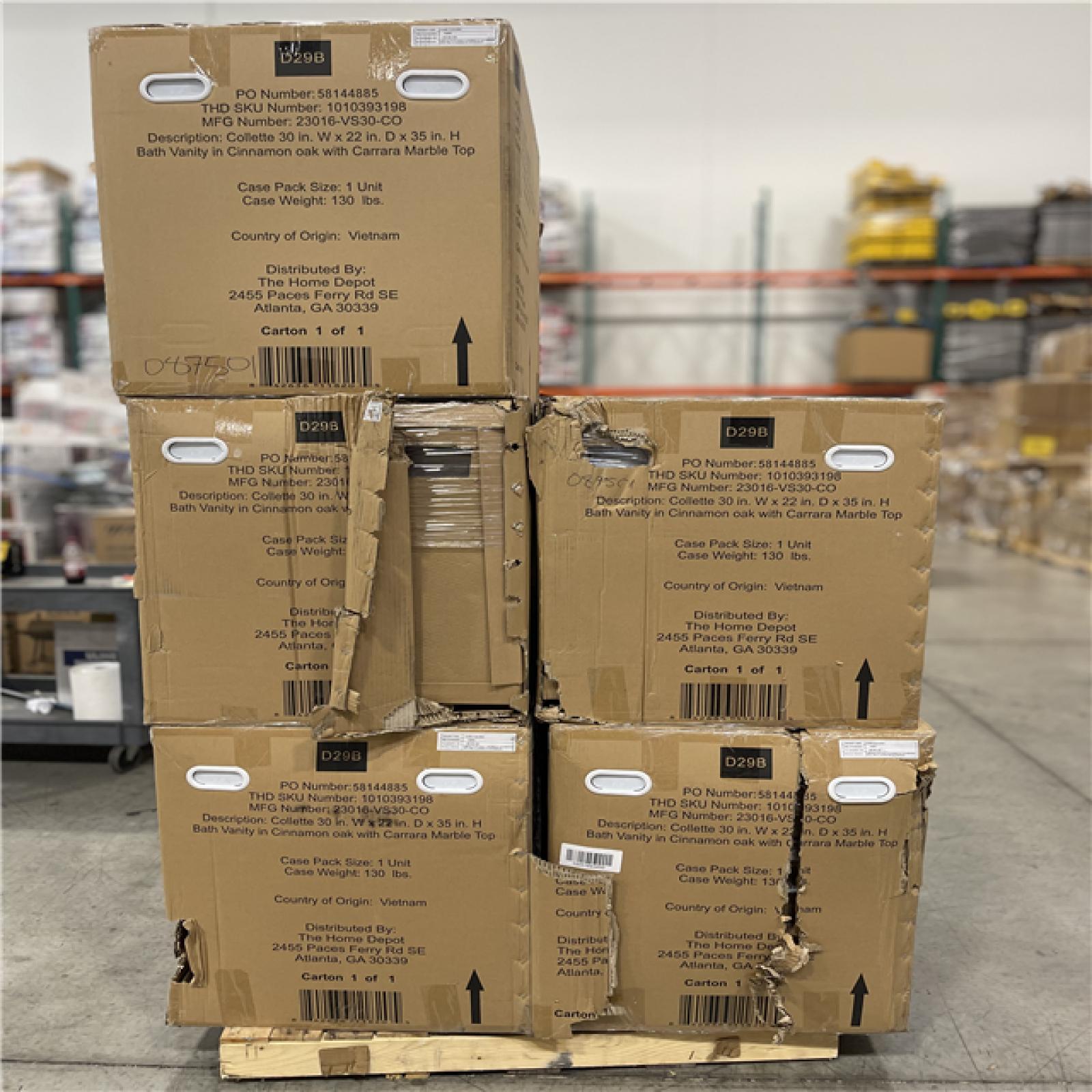 DALLAS LOCATION - BATH VANITY PALLET-(5 UNITS)