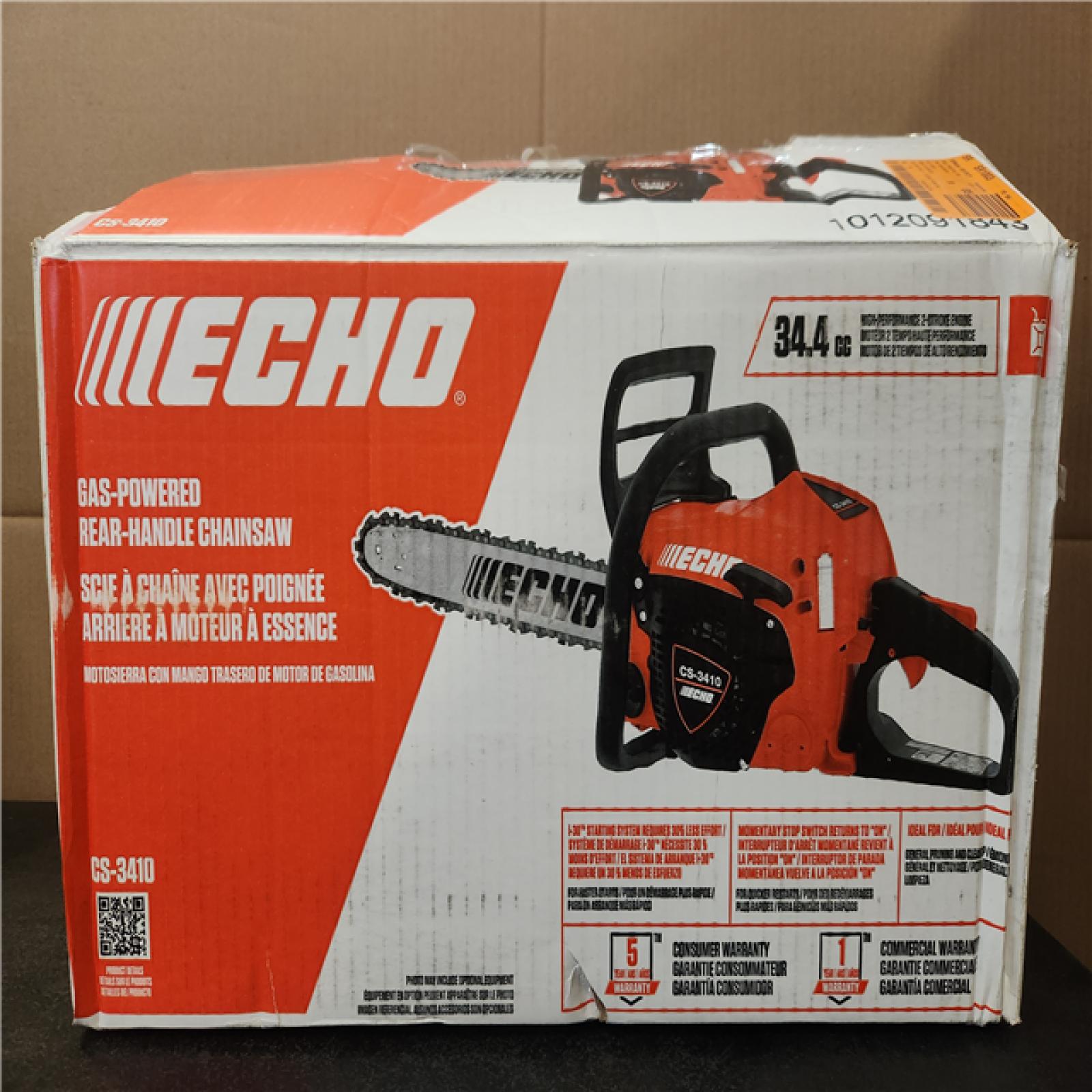 Phoenix NEW ECHO 14 in. 34.4 cc Gas 2-Stroke Rear Handle Chainsaw with Automatic Chain Oiler