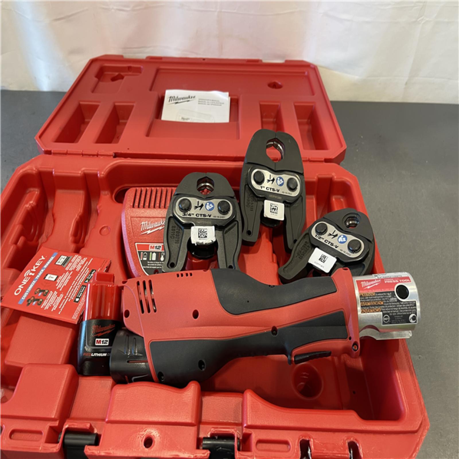 AS-IS - MILWAUKEE 12-Volt Lithium-Ion Force Logic Cordless Press Tool Kit