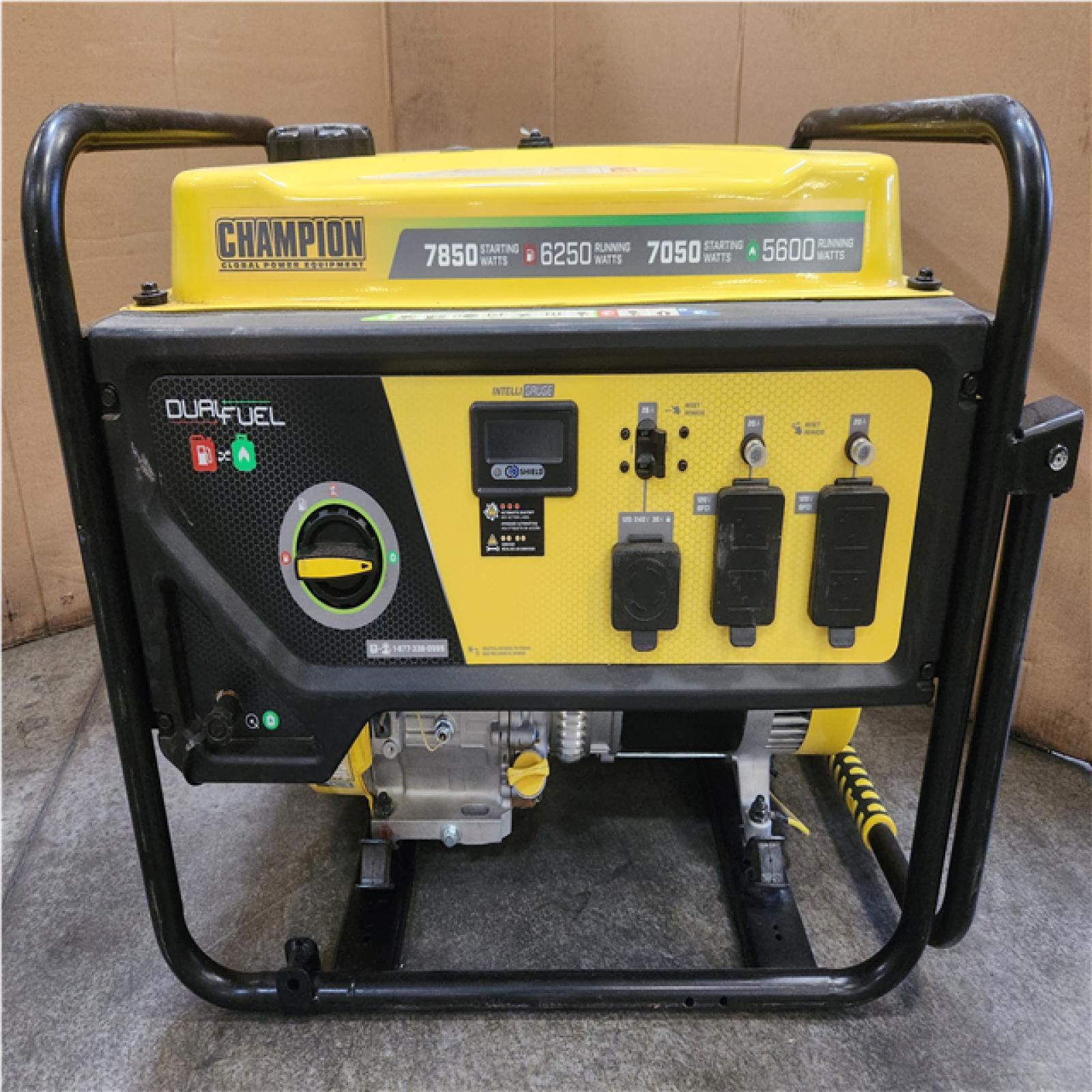 Phoenix Champion Power Equipment 7850/6250-Watt Recoil Start Dual Fuel Portable Generator w/ Free 3-Year Warranty for Home Backup and Storm Prep
