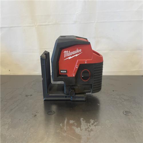 AS-IS- M12 12-Volt Lithium-Ion Cordless Green 125 Ft. Cross Line and Plumb Points Laser Level (Tool-Only)