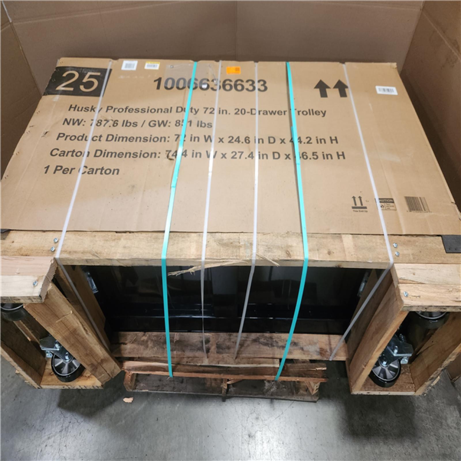 Phoenix NEW Husky Tool Storage 72 in. W x 25 in. D Professional Duty Black Mobile Workbench Cabinet with Stainless Steel Top (SEALED)