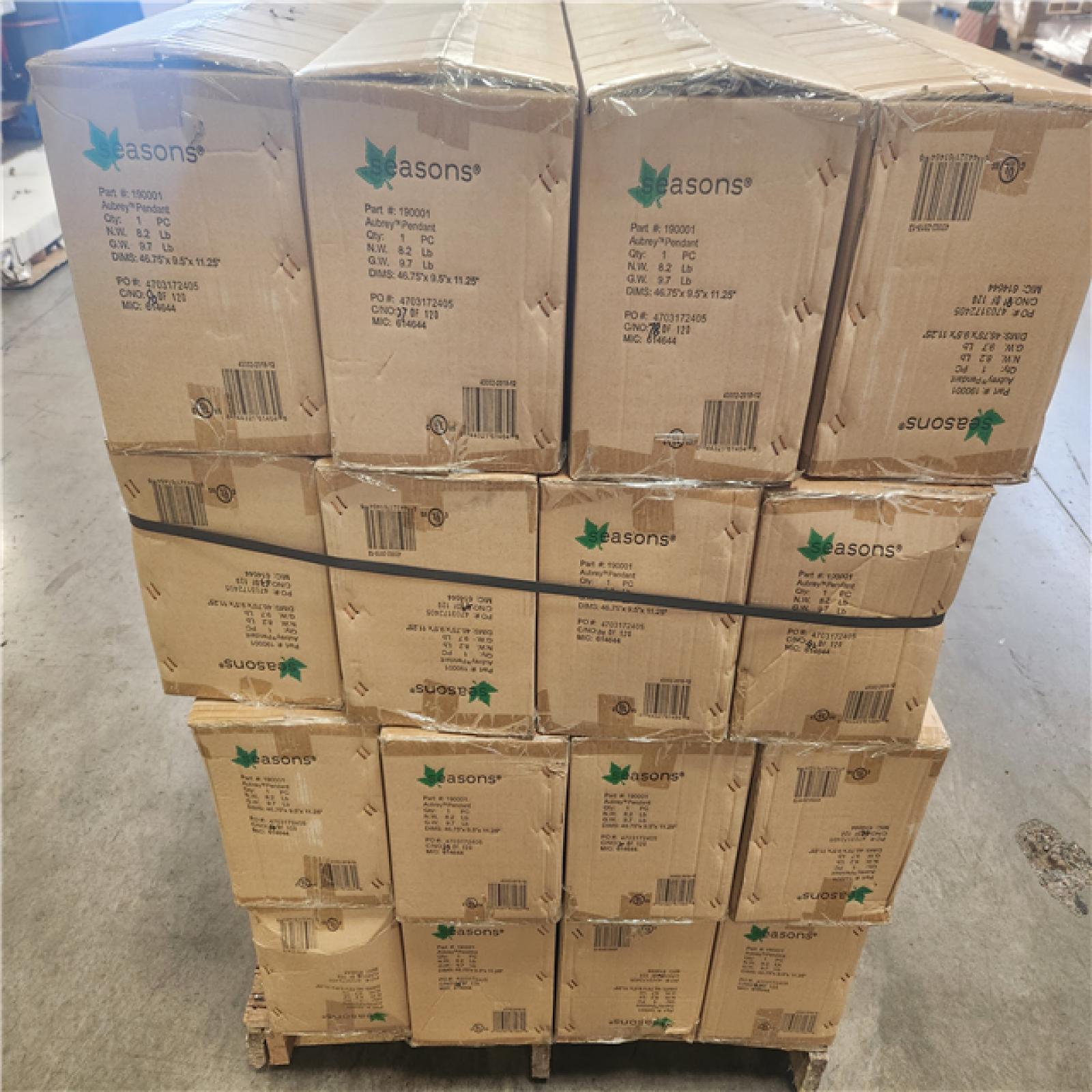 Phoenix NEW Seasons Aubrey Pendant Hanging Light Fixture 5-Lights Pallet (16-Boxes)