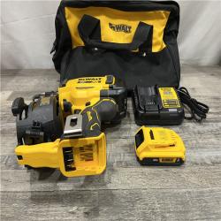 AS-IS DEWALT 20V MAX Lithium-Ion 15-Degree Electric Cordless Roofing Nailer Kit