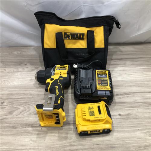 AS-IS DEWALT Atomic 20V Lithium-Ion Cordless Compact 1/2 in. Drill/Driver Kit
