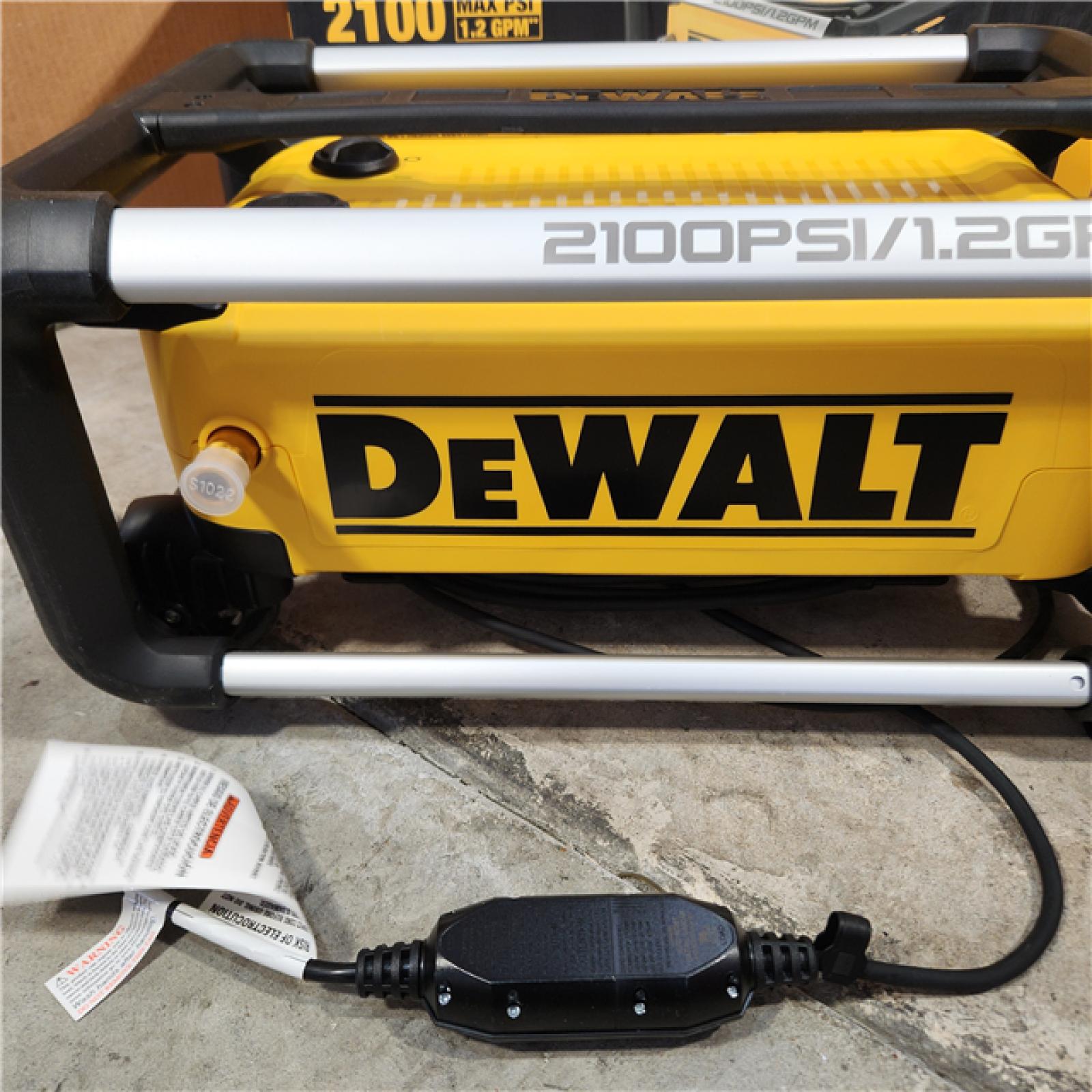Houston Location - AS-IS DEWALT Electric Pressure Washer  2100 PSI  Jobsite Power Washer  (TOOL ONLY/NO GUN/NO HOSE/) - Appears ON LIKE NEW Condition