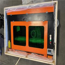 DALLAS LOCATION -NEW! VEVOR - 120W CO2 Laser Engraver  35 x 55 in  19.7 IPS Laser Cutter Machine with 2-Way Pass Air Assist  Compatible with LightBurn - Orange