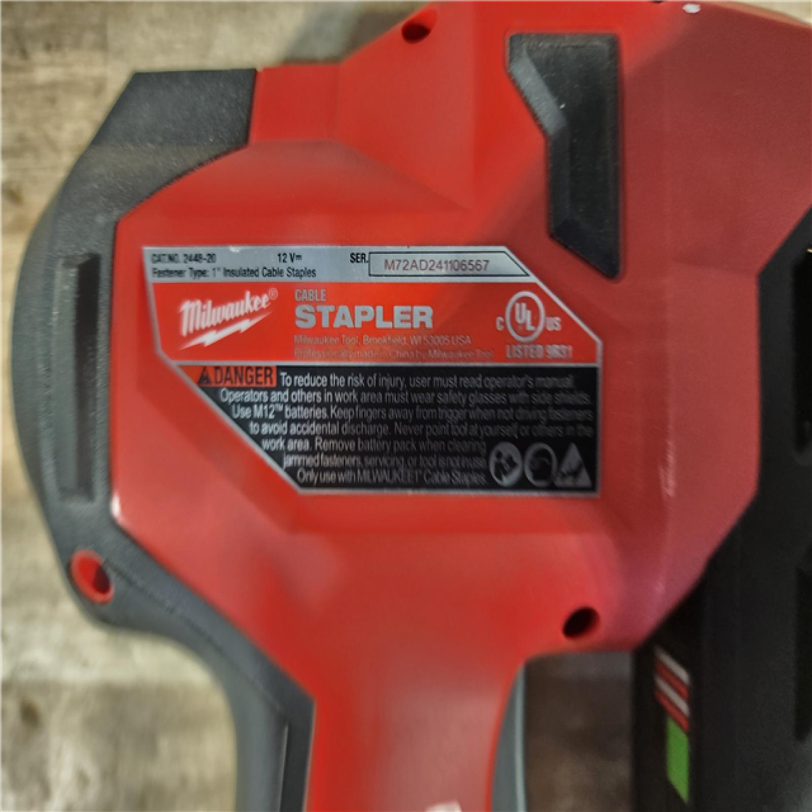 HOUSTON LOCATION - AS - IS Milwaukee 12-Volt Lithium-Ion Cordless Cable Stapler (Tool-Only)