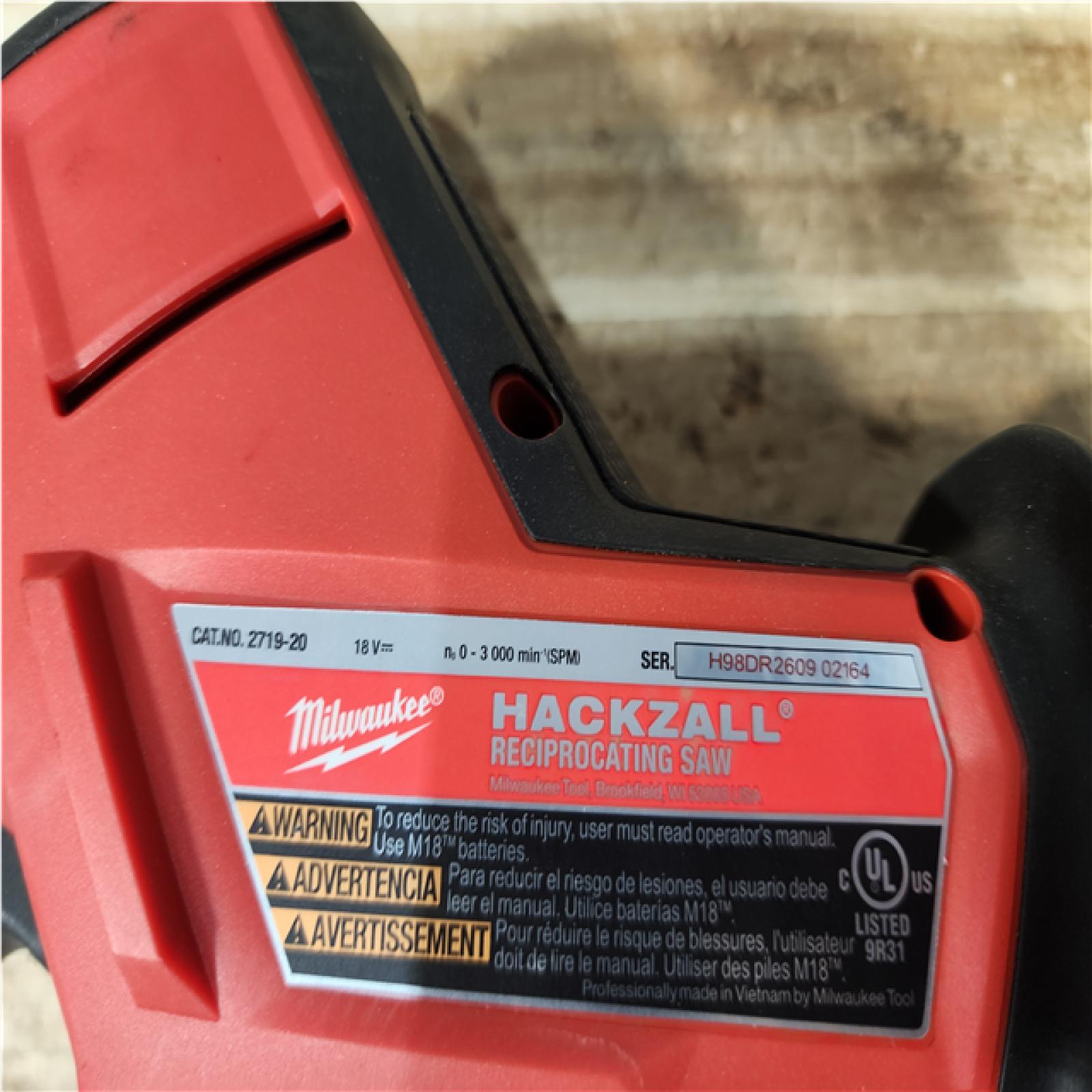 Houston Location AS-IS Milwaukee FUEL 18V Lithium-Ion Brushless Cordless HACKZALL Reciprocating Saw (Tool-Only)