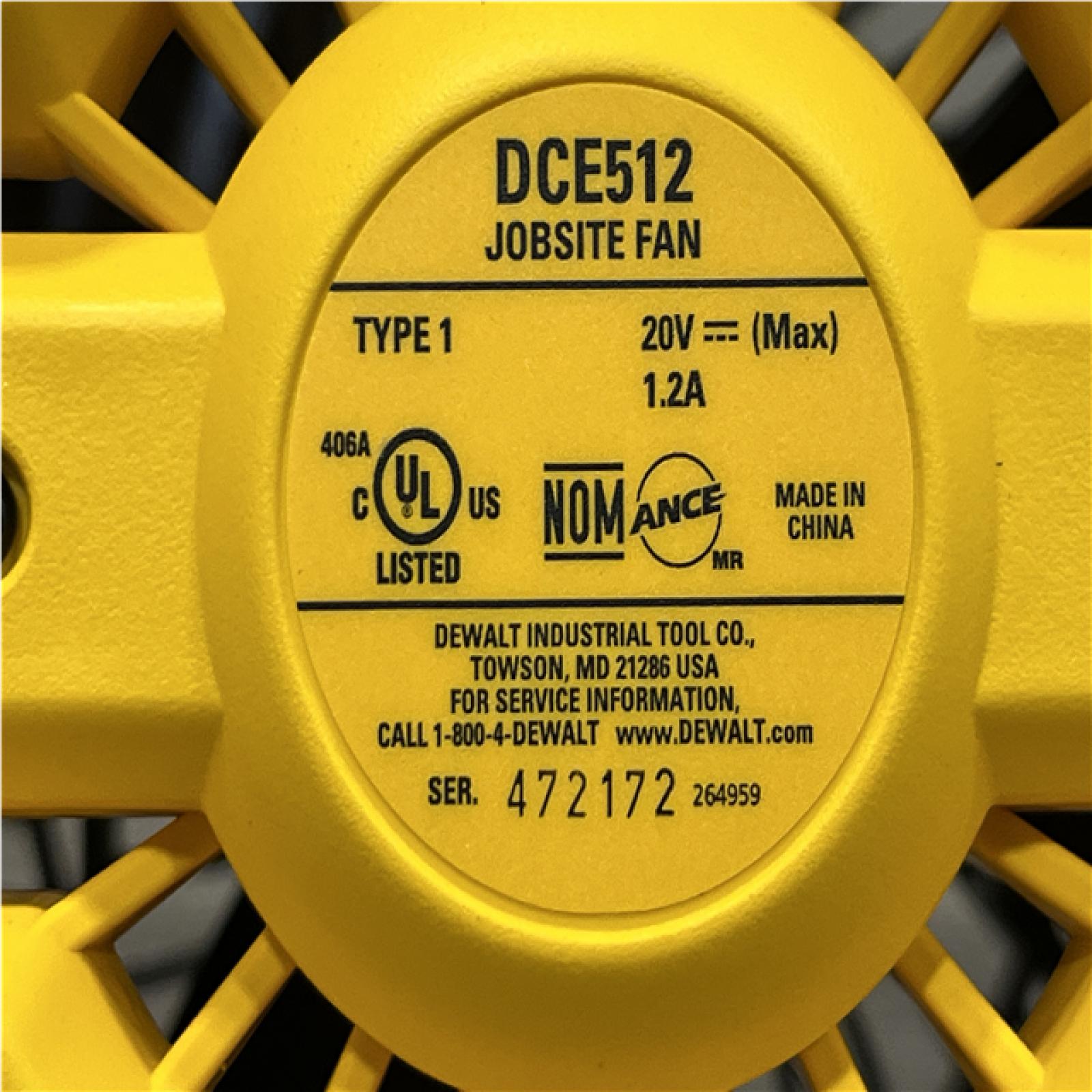 AS-IS DEWALT 20V MAX Jobsite Fan (Tool Only)