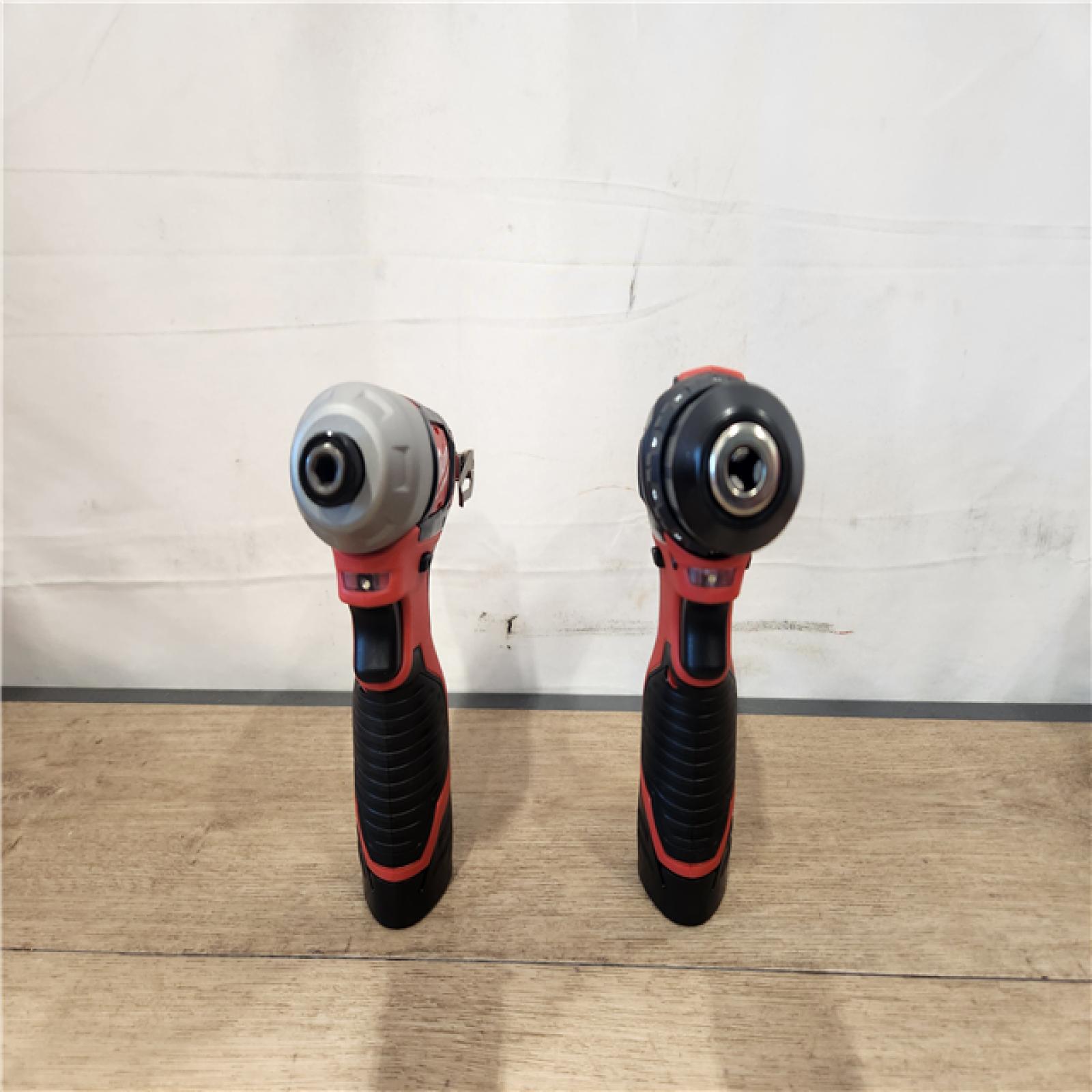 AS-IS- Milwaukee 12V Lithium-Ion Cordless Drill Driver/Impact Driver Combo Kit