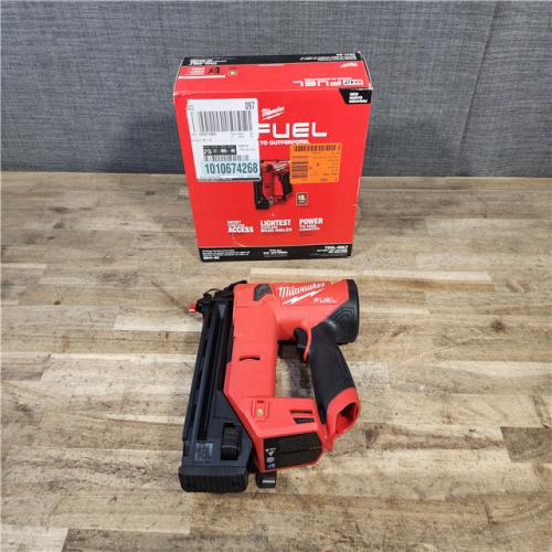 HOUSTON LOCATION - AS-IS Milwaukee  FUEL 12-Volt Lithium-Ion Brushless Cordless 18-Gauge 1-1/2 in. Compact Brad Nailer (Tool Only)