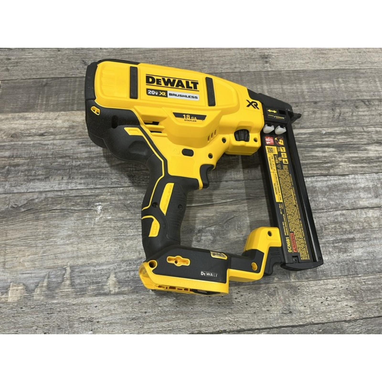 AS-IS DEWALT Cordless 18-Gauge Narrow Crown Stapler (Tool Only)