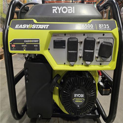 DALLAS LOCATION- AS-IS RYOBI 8125-Watt Gasoline Powered Portable Generator with CO Detect Shutdown Sensor