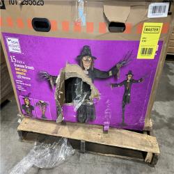 DALLAS LOCATION - AS-IS Home Accents Holiday 15 ft. Gruesome Grounds Giant-Sized Animated LED Worricrow H10