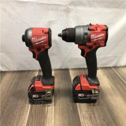 AS-IS Milwaukee FUEL 18V Lithium-Ion Brushless Cordless Hammer Drill and Impact Driver Combo Kit