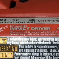 AS-IS Milwaukee FUEL 18V Lithium-Ion Brushless Cordless 1/4 in. Hex Impact Driver (Tool-Only)