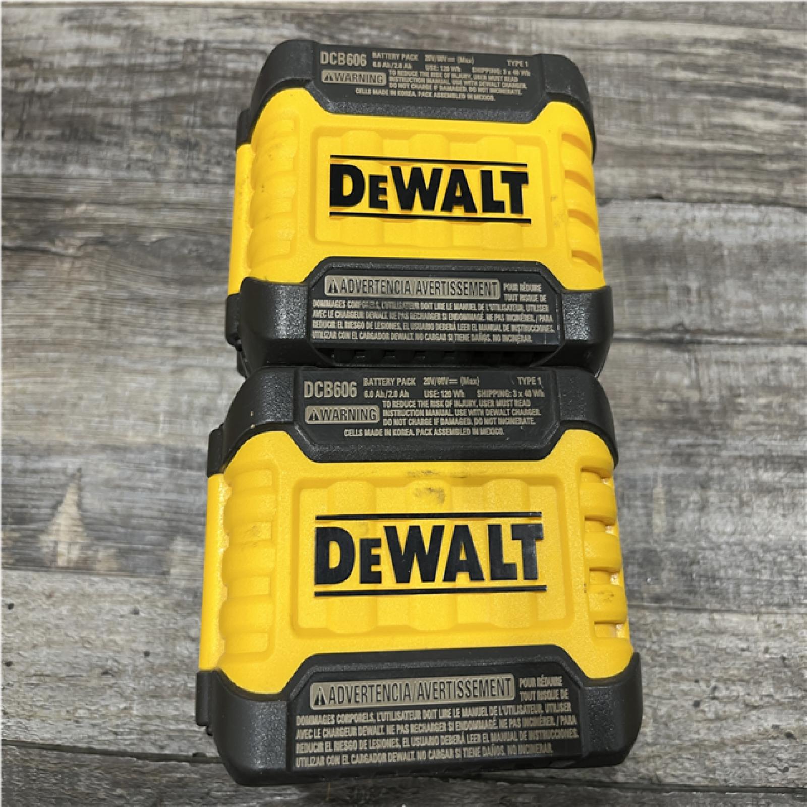 AS-IS DEWALT FLEXVOLT 20V/60V MAX Lithium-Ion 6.0Ah Battery Pack (2 Pack)