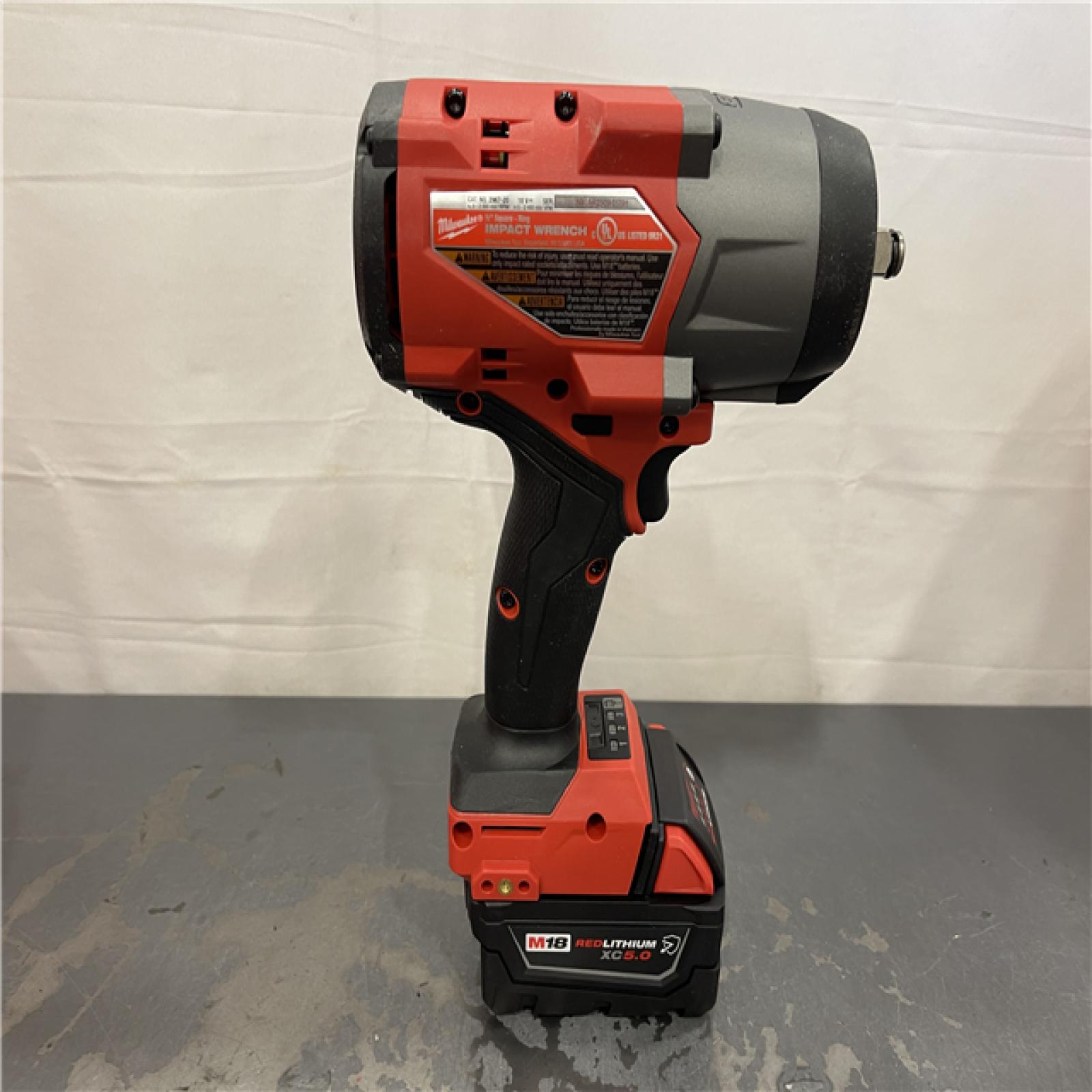 AS-IS - Milwaukee M18 FUEL 18V Lithium-Ion Brushless Cordless 1/2 in. Impact Wrench w/Friction Ring Kit