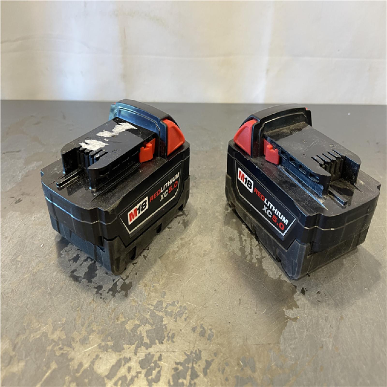 AS-IS - Milwaukee M18 18-Volt Lithium-Ion XC Starter Kit with Two 5.0Ah Batteries and Charger