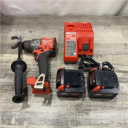 AS-IS Milwaukee FUEL 18V Lithium-Ion Brushless Cordless 1/2 in. Hammer Drill Driver Kit