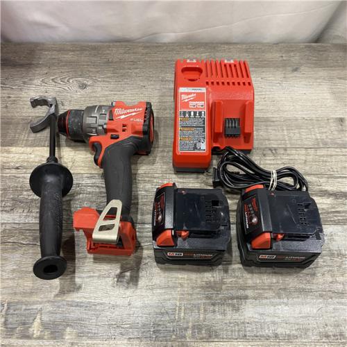 AS-IS Milwaukee FUEL 18V Lithium-Ion Brushless Cordless 1/2 in. Hammer Drill Driver Kit