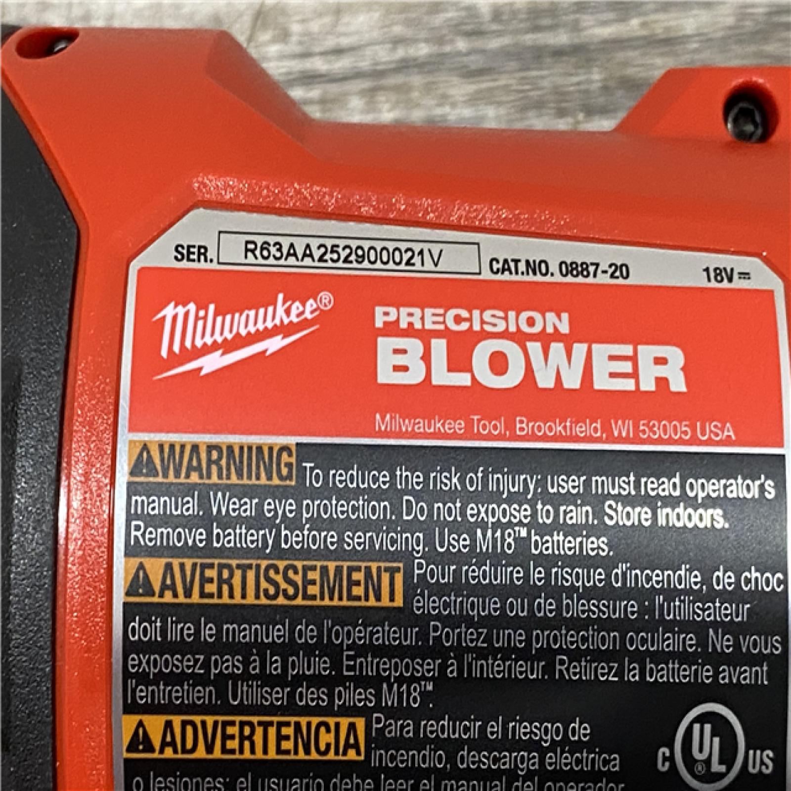 AS-IS Milwaukee 18V Lithium-Ion 570 MPH Brushless Cordless Precision Blower (Tool-Only)