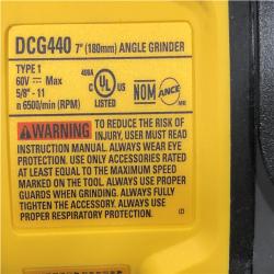 AS-IS DEWALT FLEXVOLT 60V Cordless 7 in. Angle Grinder (Tool-Only)