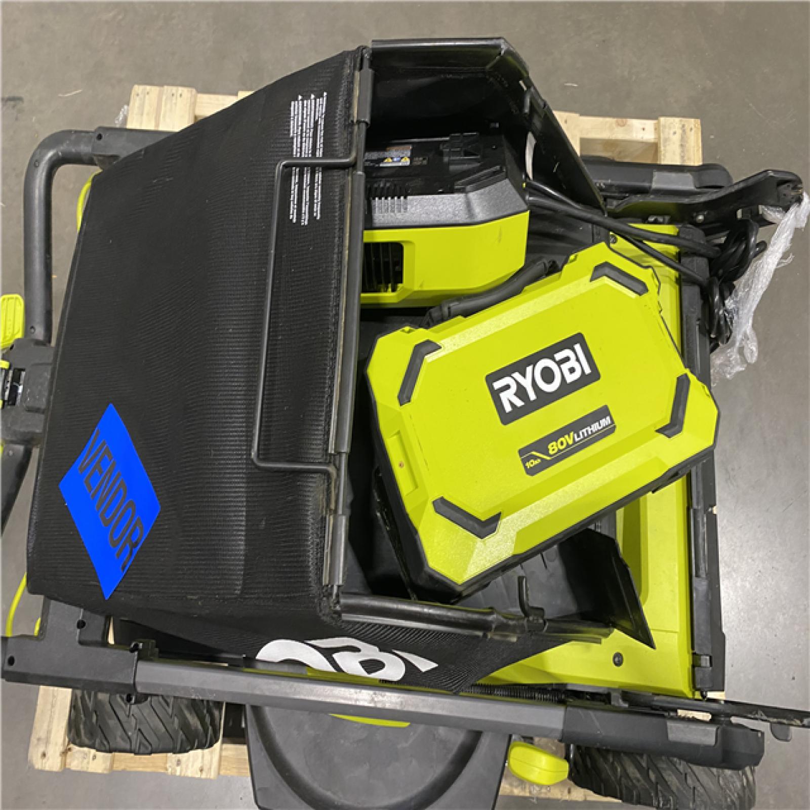 Dallas Location - As-Is RYOBI 80V HP Brushless Battery Cordless Electric 30 in.Lawn Mower with Battery and Charger