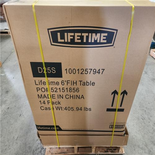 Phoenix Location NEW 14 Pack Lifetime 6 ft. Fold-in-Half Table: Almond Pallet