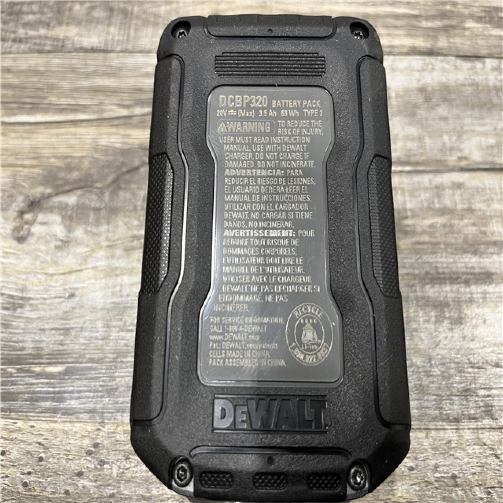 AS-IS DEWALT 20V MAX XR POWERSTACK Lithium-Ion Battery Starter Kit with 3.5Ah Battery and Charger