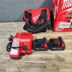 HOUSTON LOCATION - AS-IS Milwaukee M18 18V Lithium-Ion Brushless Cordless Compact Drill/Impact Combo Kit (2-Tool) W/(2) 2.0 Ah Batteries, Charger & Bag