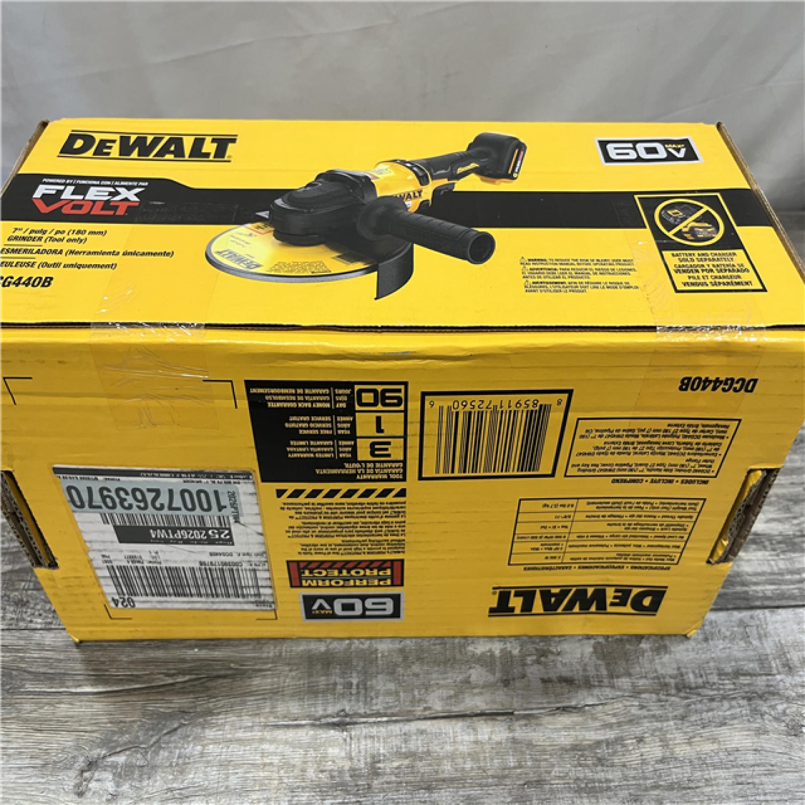 NEW - DEWALT FLEXVOLT 60V Cordless 7 in. Angle Grinder (Tool-Only)