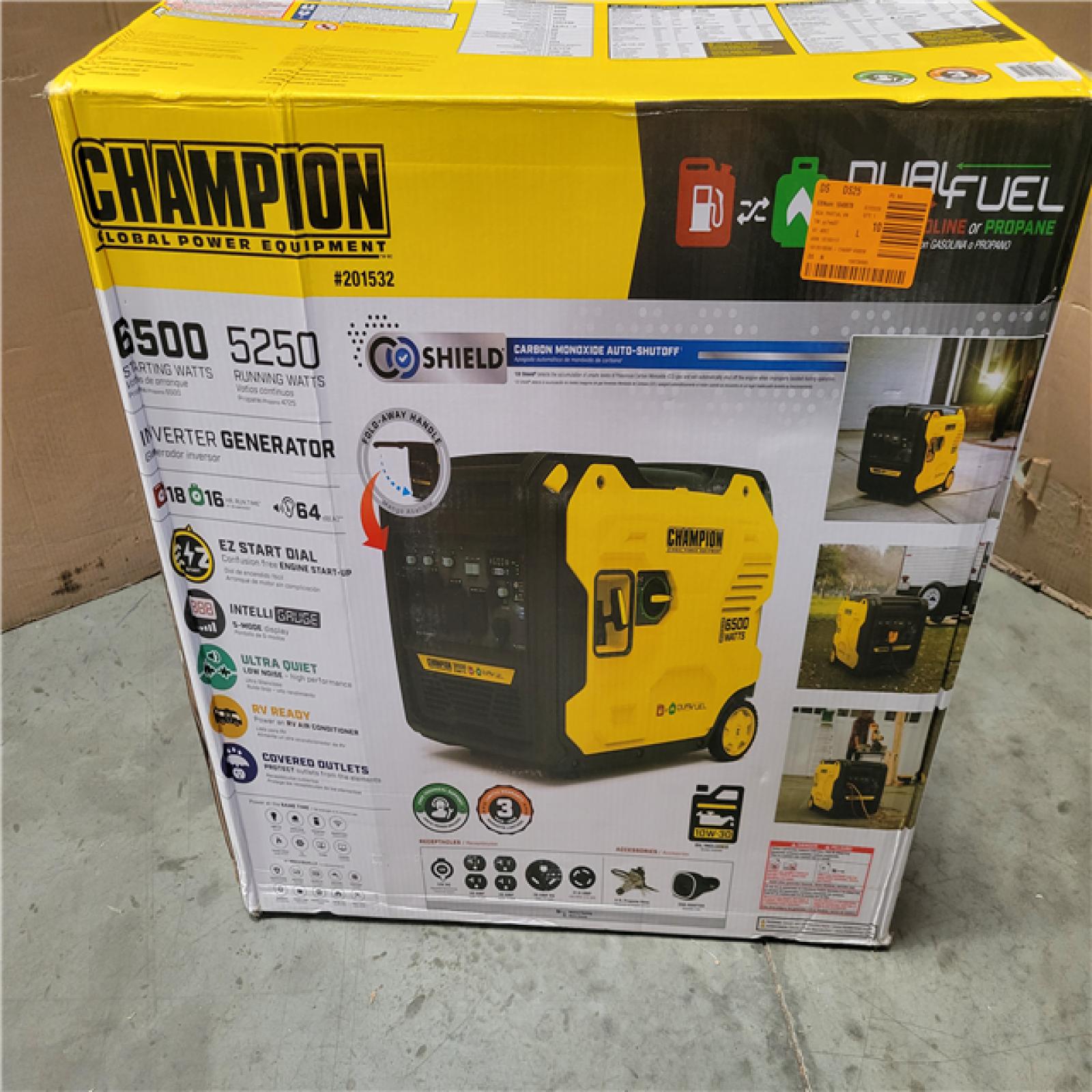 CALIFORNIA NEW CHAMPION PORTABLE GENERATOR