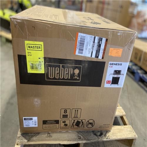 DALLAS LOCATION - Weber Genesis E-325 3-Burner Liquid Propane Gas Grill in Black with Large Sear Zone