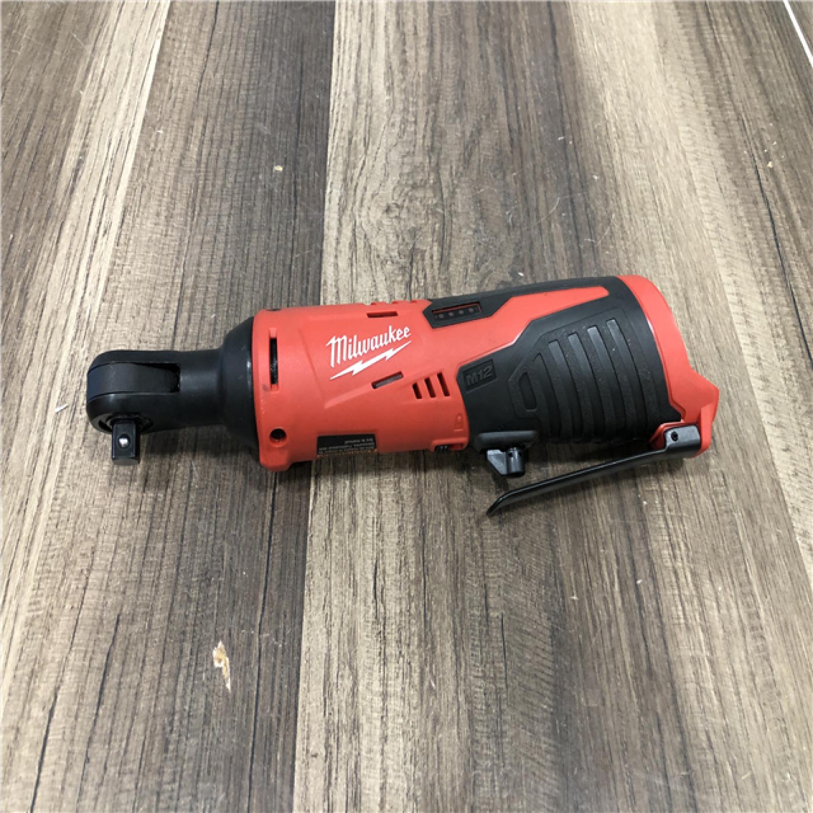 AS-IS Milwaukee M12 12V Lithium-Ion Cordless 3/8 in. Ratchet (Tool-Only)