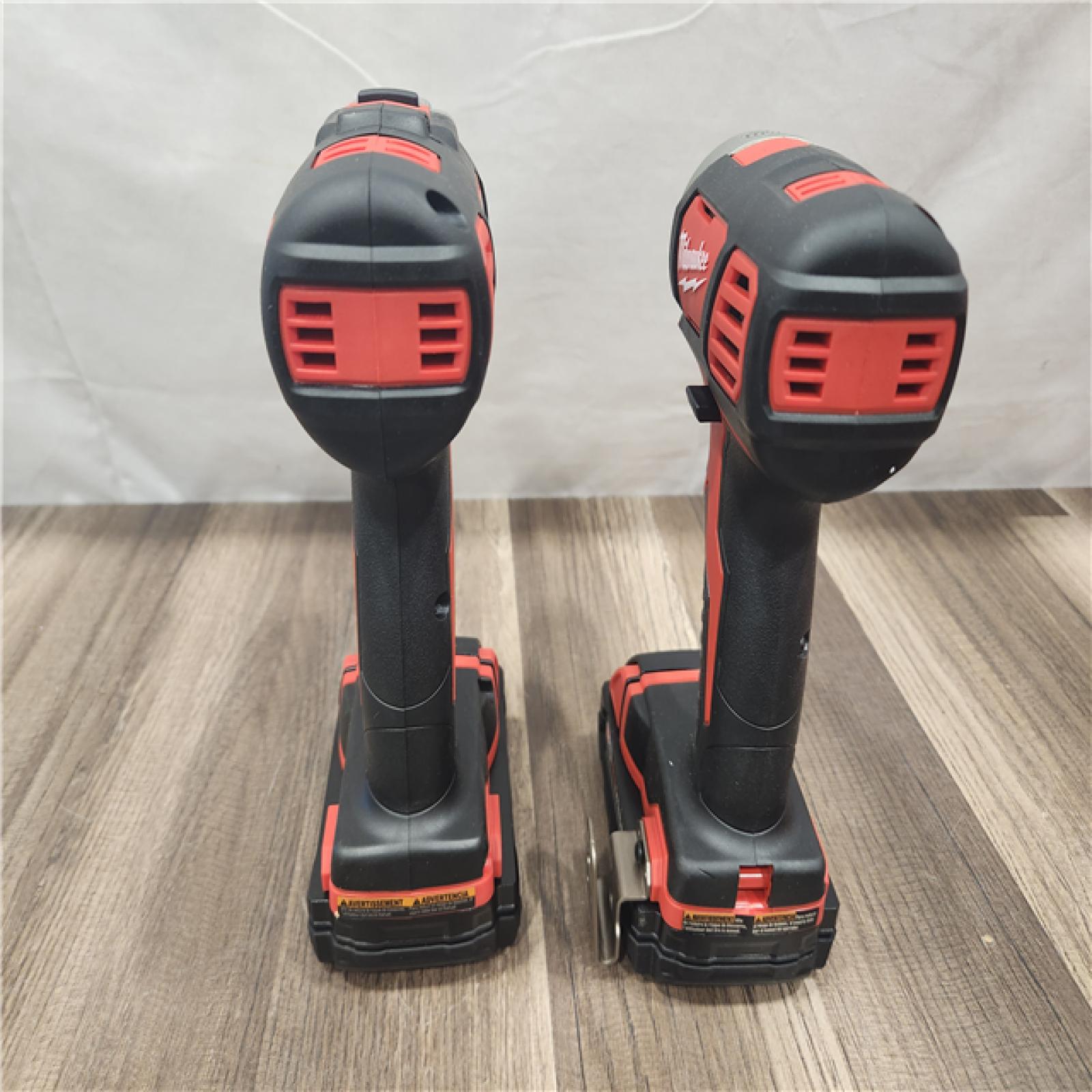 AS-IS- Milwaukee 18V Cordless Brushed 2-Tool Drill/Driver and Impact Driver Kit