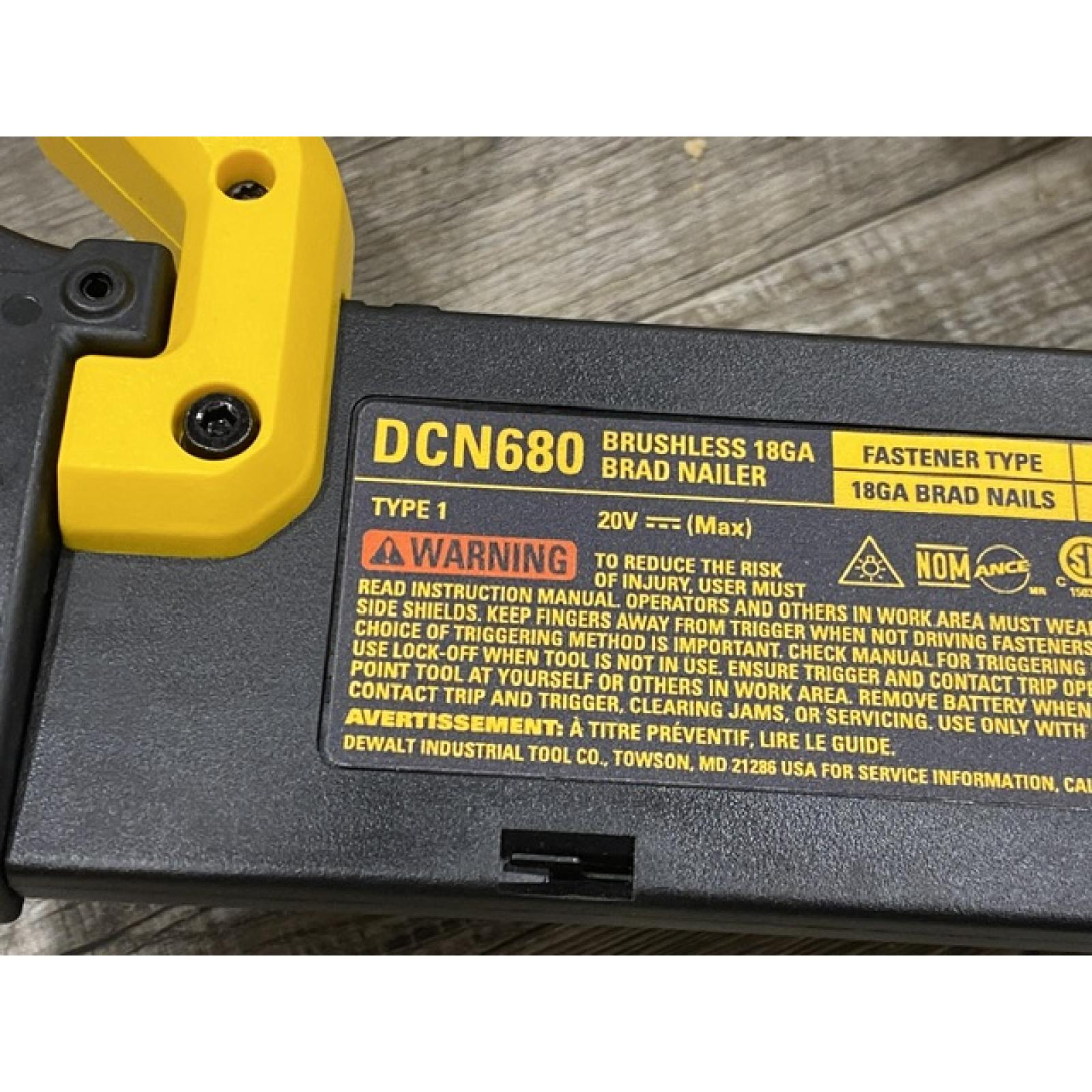 AS-IS DEWALT 20V MAX XR Lithium-Ion Electric Cordless 18-Gauge Brad Nailer (Tool Only)