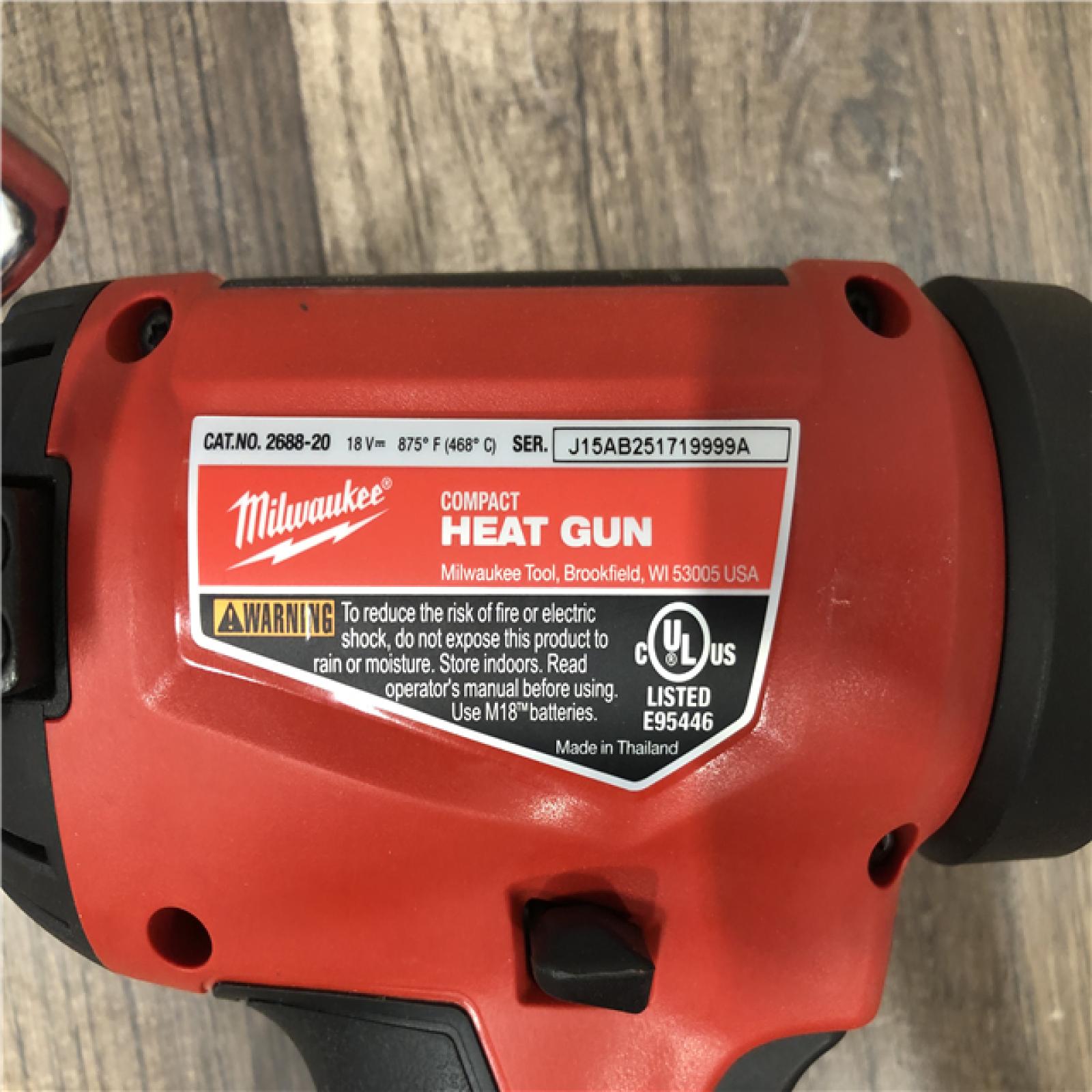 AS-IS Milwaukee 18V Lithium-Ion Cordless Compact Heat Gun (Tool-Only)