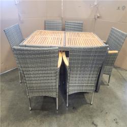 Phoenix Location 7-Piece Out Door Wicker Table and Chairs