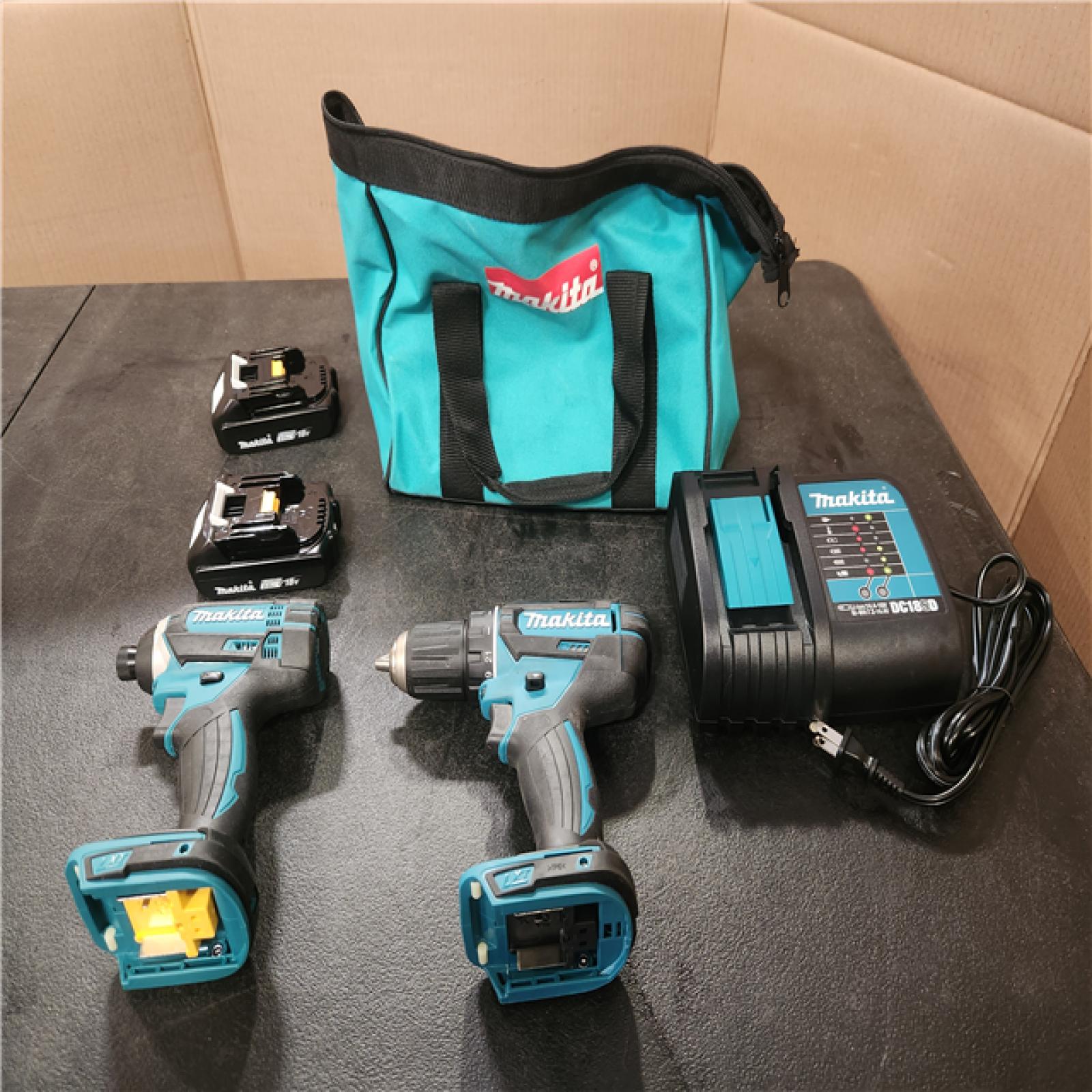 Phoenix LIKE NEW Makita 18V LXT Lithium-Ion Cordless Compact 2-Piece Combo Kit 1.5 Ah (Driver-Drill/Impact Driver)