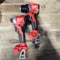 HOUSTON LOCATION - AS-IS Milwaukee M18 18V Lithium-Ion Brushless Cordless Compact Drill/Impact Combo Kit (2-Tool) W/(2) 2.0 Ah Batteries  Charger & Bag
