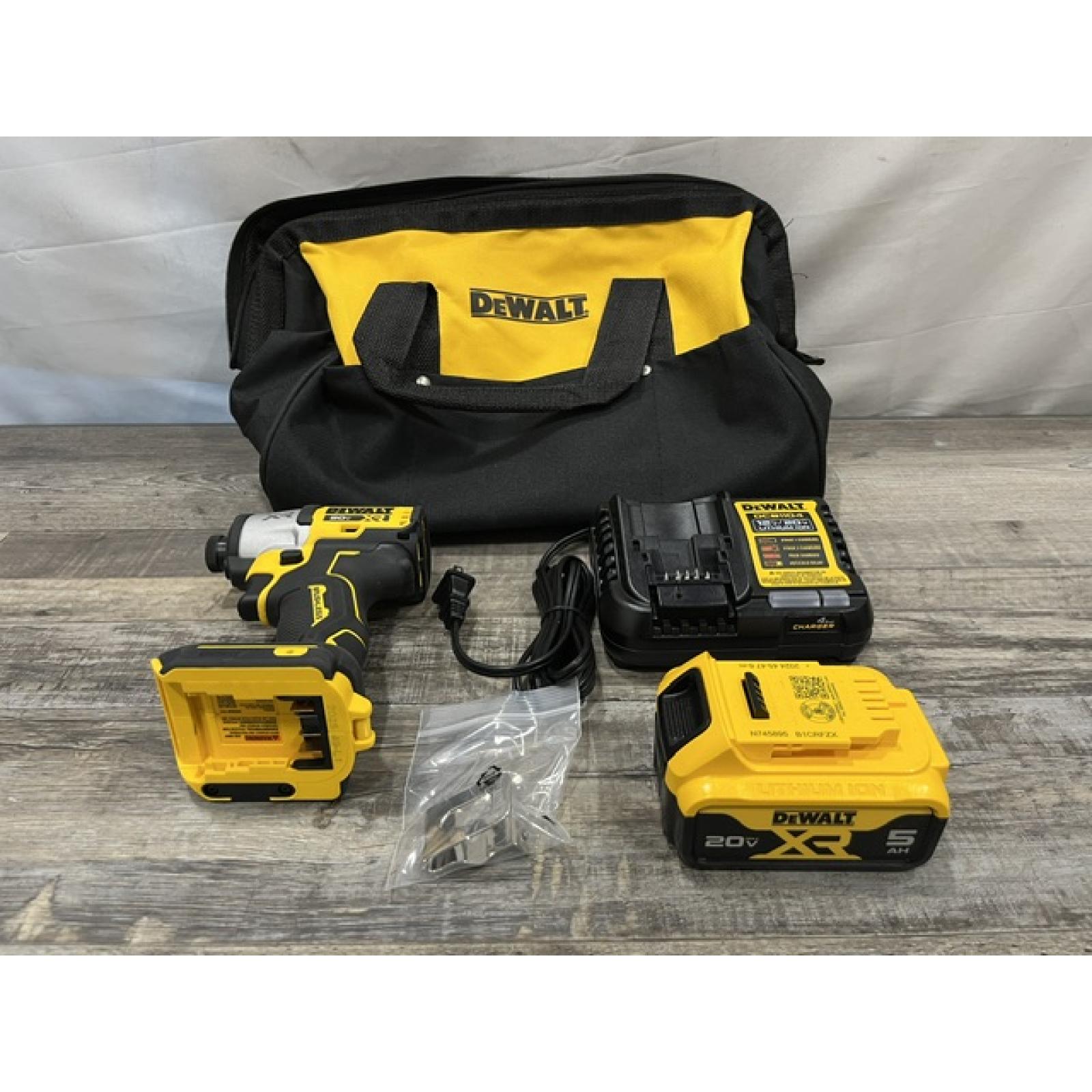 AS-IS DEWALT 20-Volt Maximum XR Lithium-Ion Cordless Brushless 1/4 in. 3-Speed Impact Driver Kit