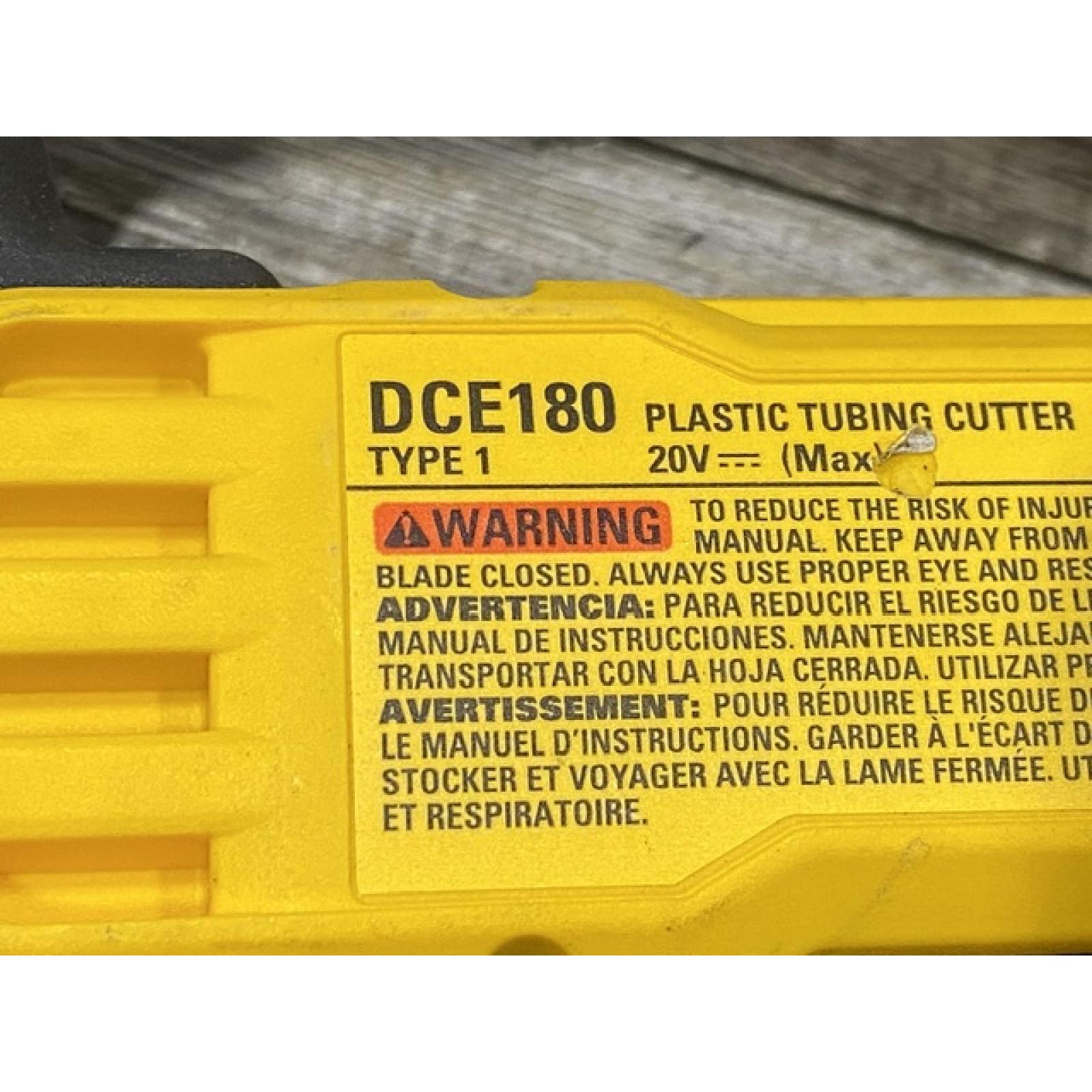 AS-IS DEWALT 20V MAX Cordless Plastic Tubing Cutter (Tool Only)