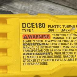 AS-IS DEWALT 20V MAX Cordless Plastic Tubing Cutter (Tool Only)