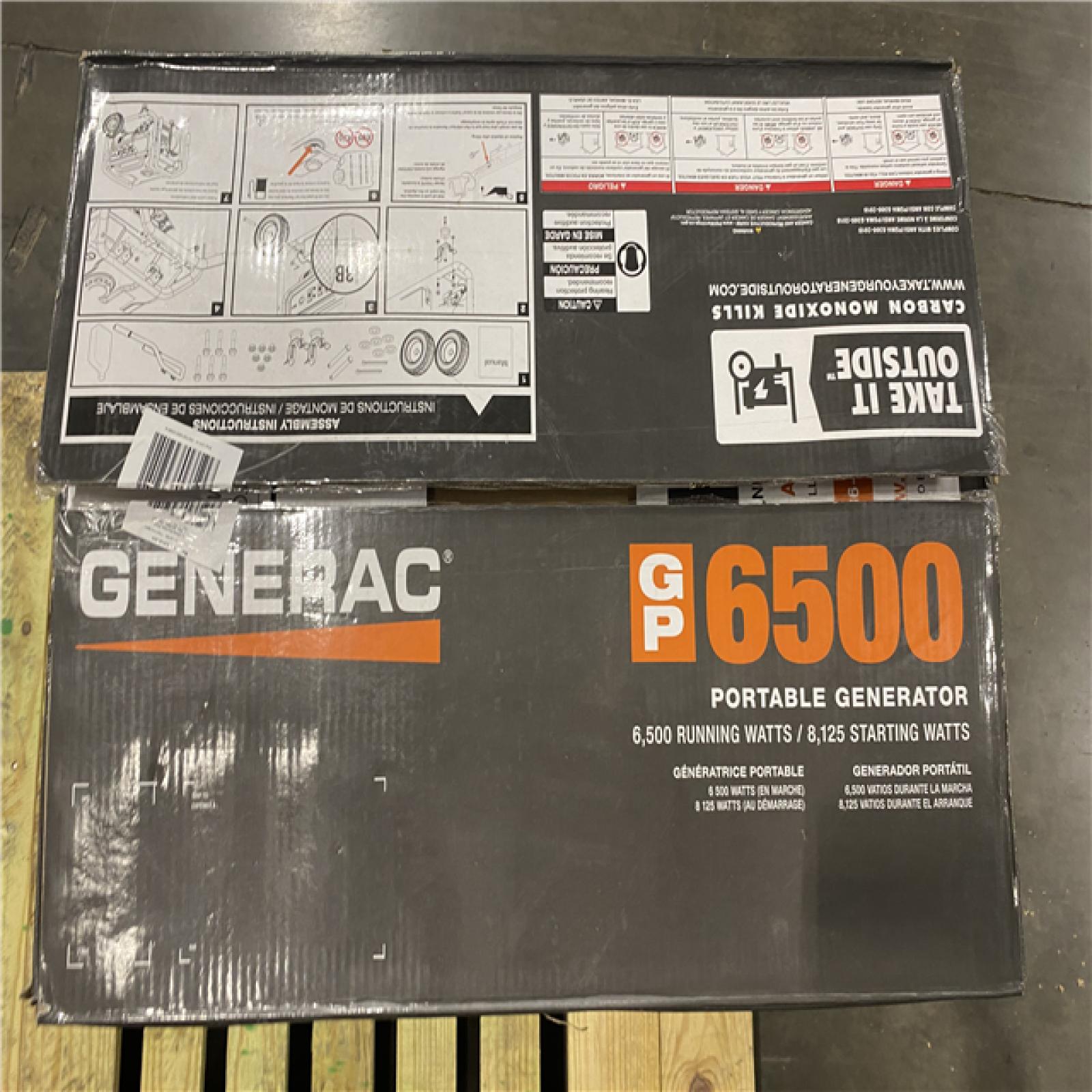 Dallas Location - As-Is  Generac GP 6500-Watt Gas-Powered Portable Generator