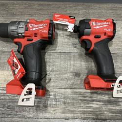 AS-IS Milwaukee FUEL 18V Lithium-Ion Brushless Cordless Hammer Drill and Impact Driver Combo Kit